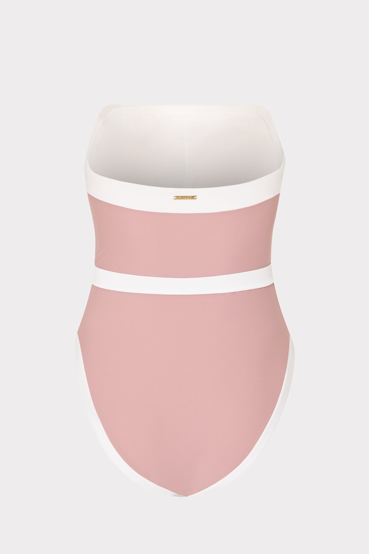Ravello Strapless Color Block One Piece - Beige/White