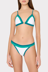Positano Color Block Bikini Bottom - Sea Green Multi