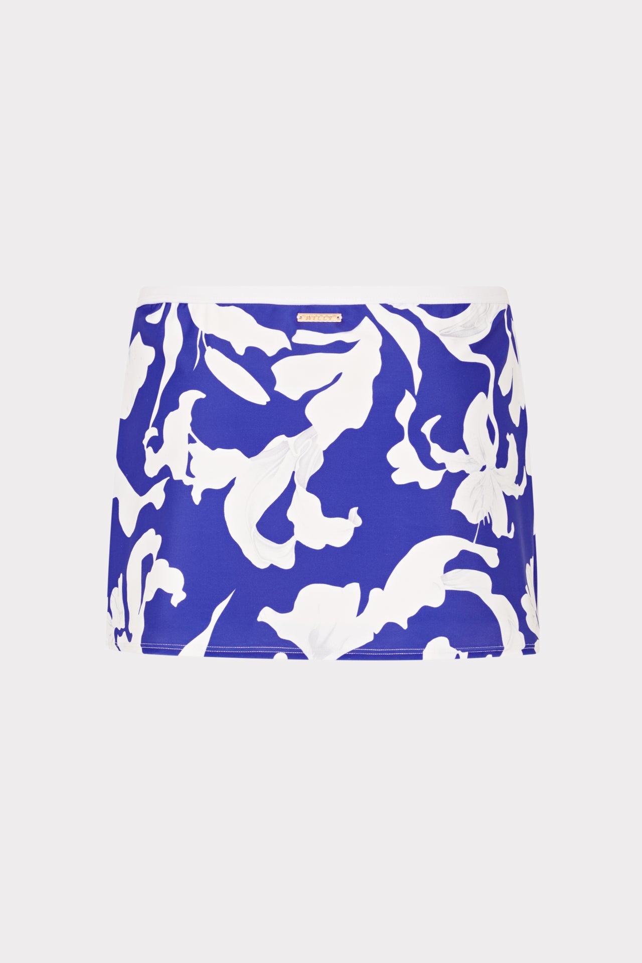 Lily Silhouette Swim Skirt - Blue/Ecru