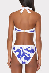 Lily Silhouette Bikini Bottom - Blue/Ecru