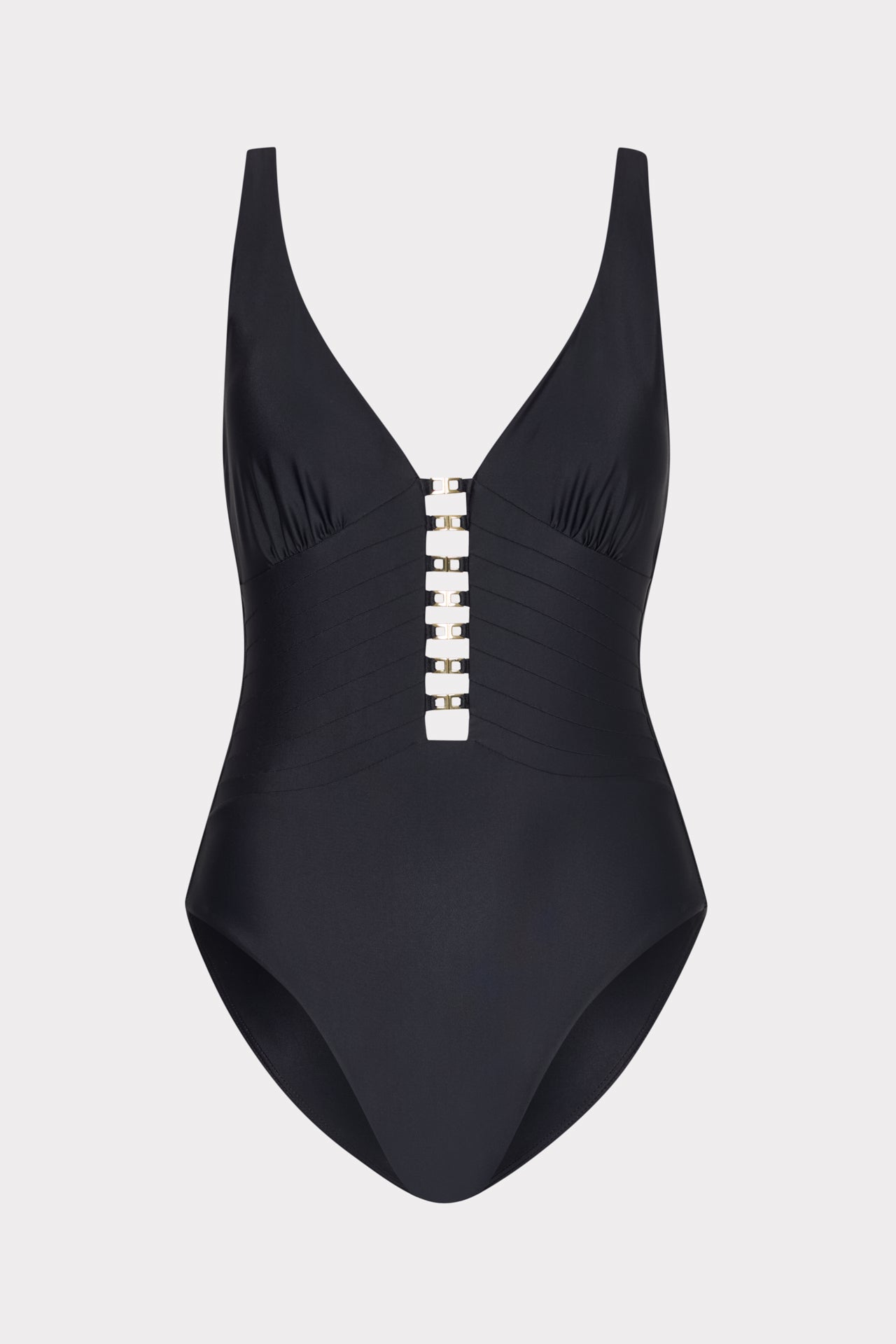 Gold Accent One Piece - Black