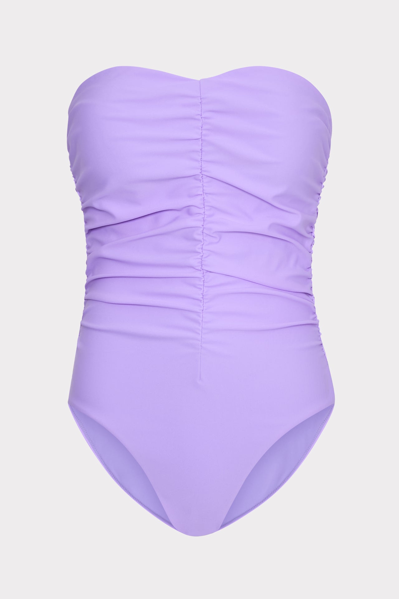 Solid Ruched One Piece - Lilac