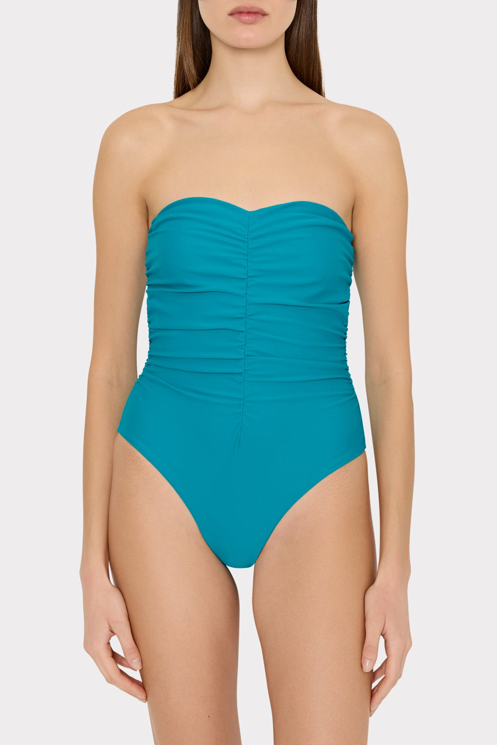 Solid Ruched One Piece - Sea Foam Green