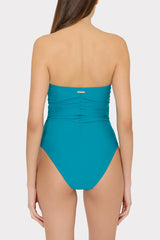 Solid Ruched One Piece - Sea Foam Green