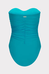 Solid Ruched One Piece - Sea Foam Green