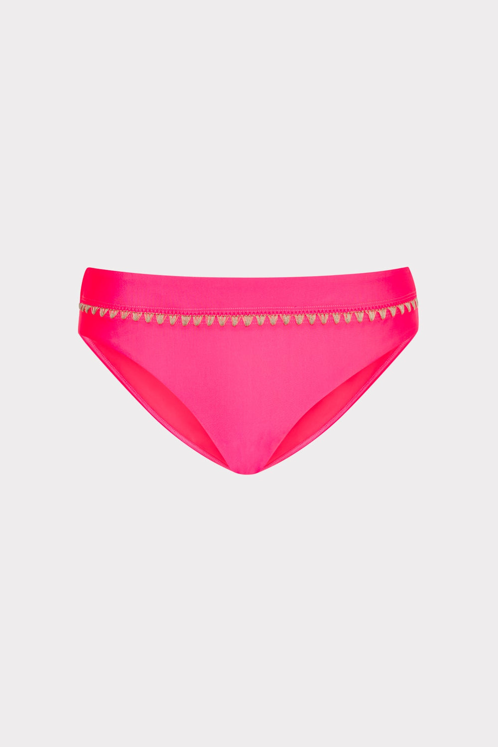 Crochet Stitch Bikini Bottom - Pink/Tan