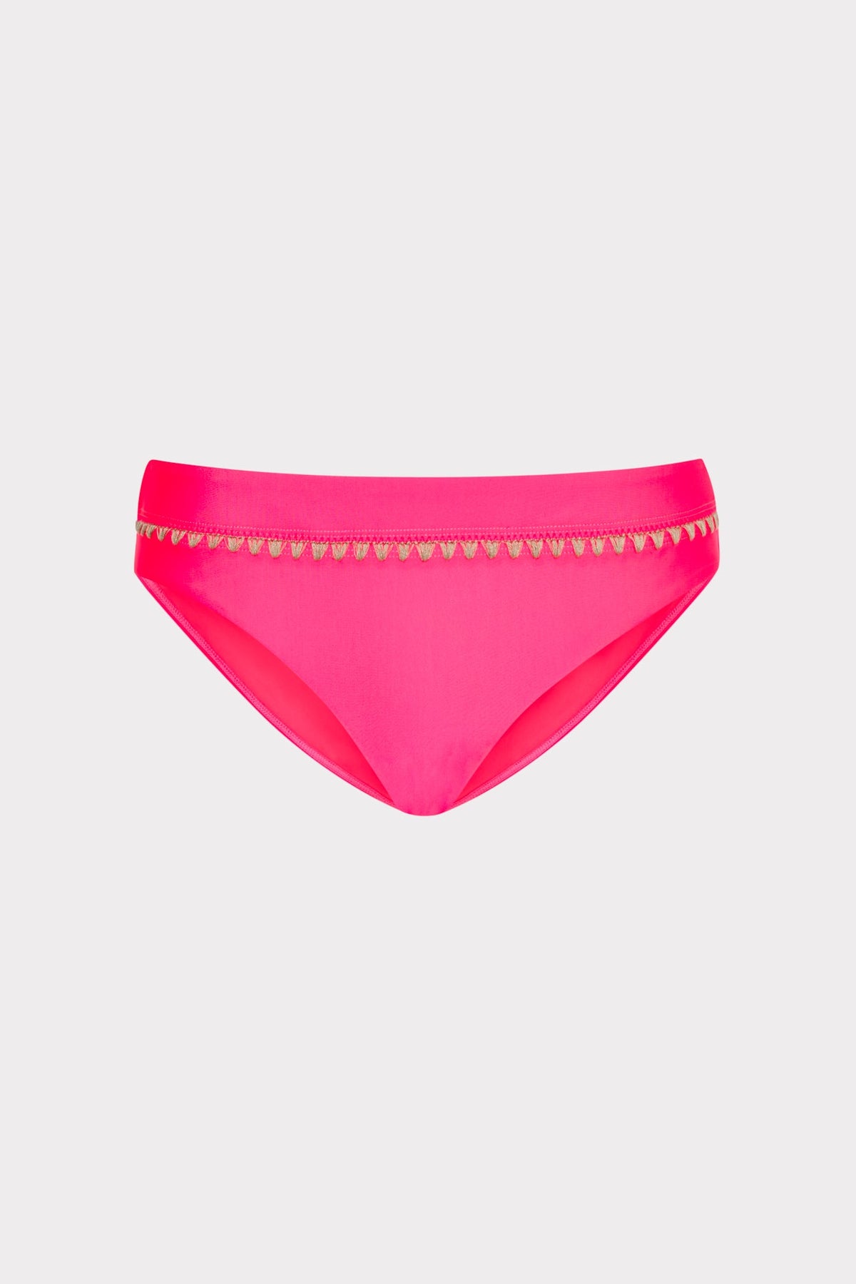 Crochet Stitch Bikini Bottom - Pink/Tan
