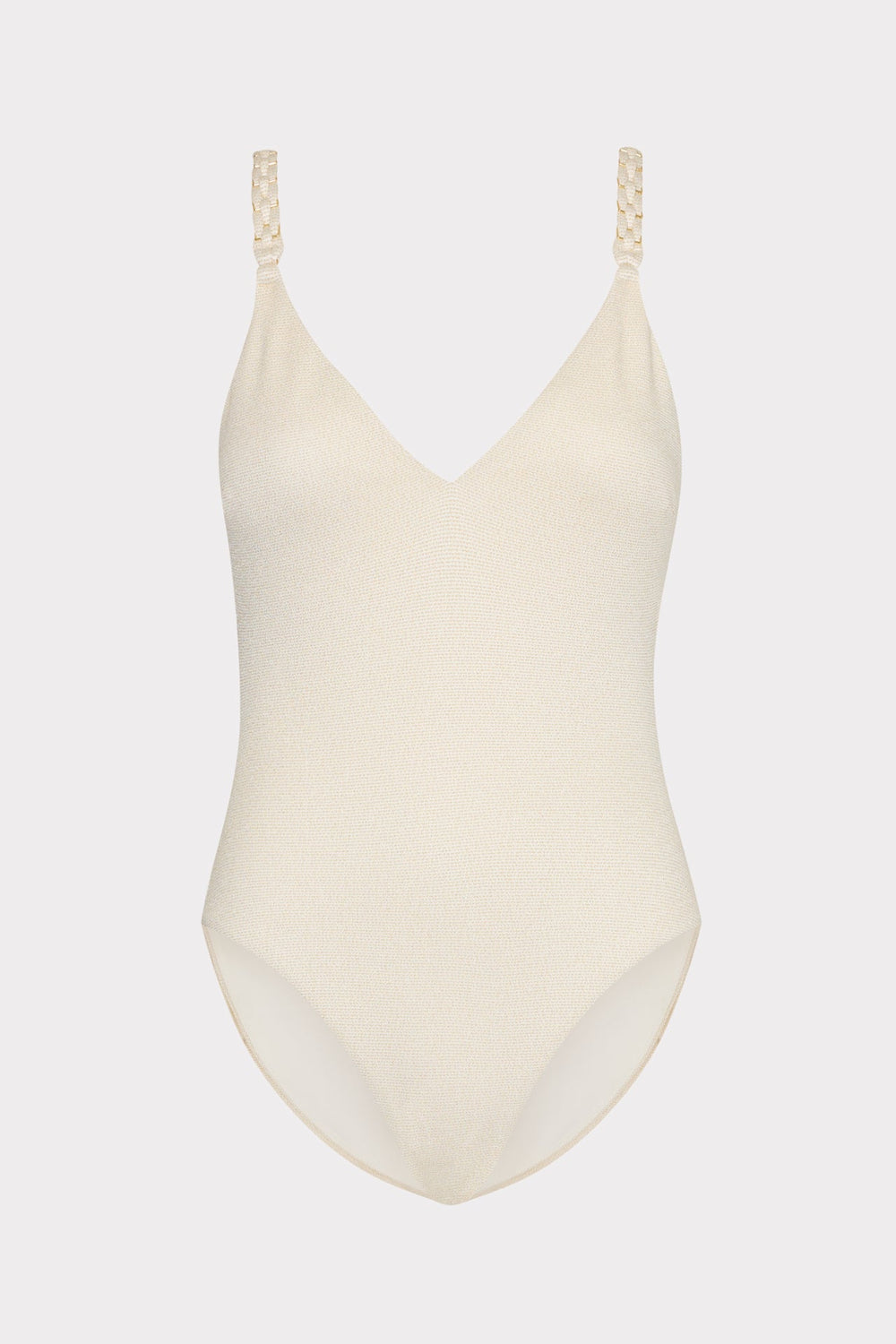 Shimmer Texture Braided One Piece - Tan