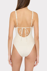 Shimmer Texture Braided One Piece - Tan