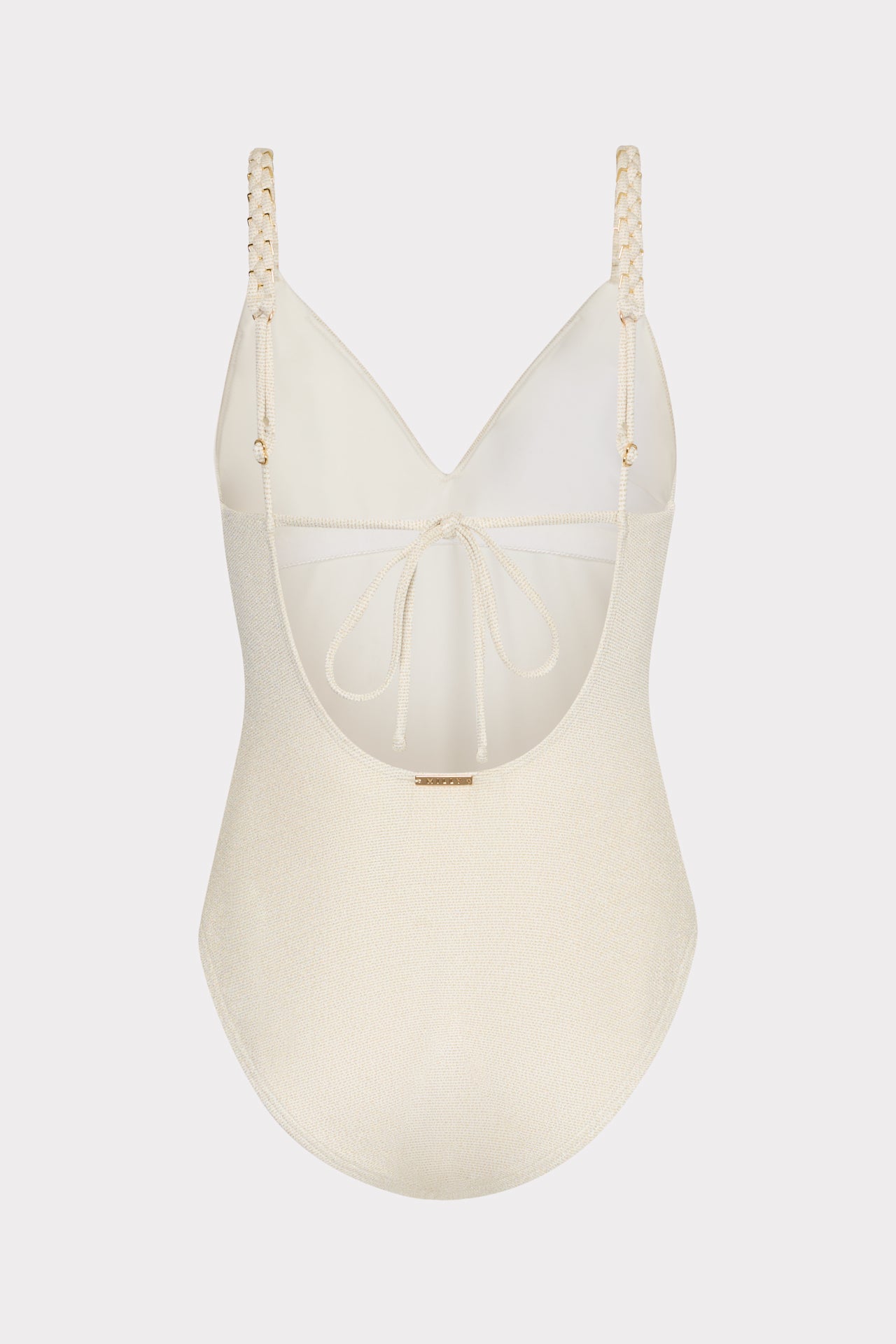 Shimmer Texture Braided One Piece - Tan