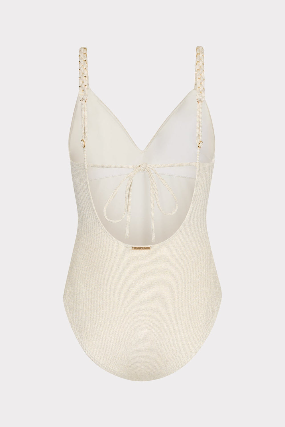 Shimmer Texture Braided One Piece - Tan