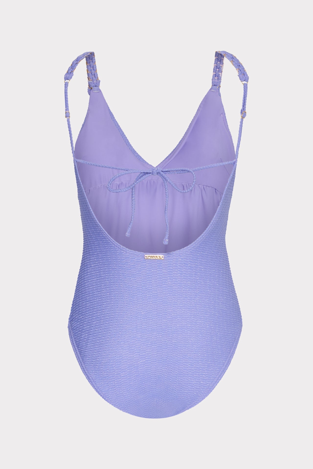 Shimmer Texture Braided One Piece - Purple