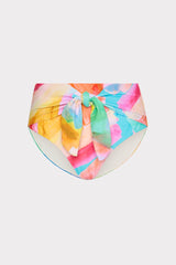 Watercolor Paint Stroke Tie Bikini Bottom - Multi