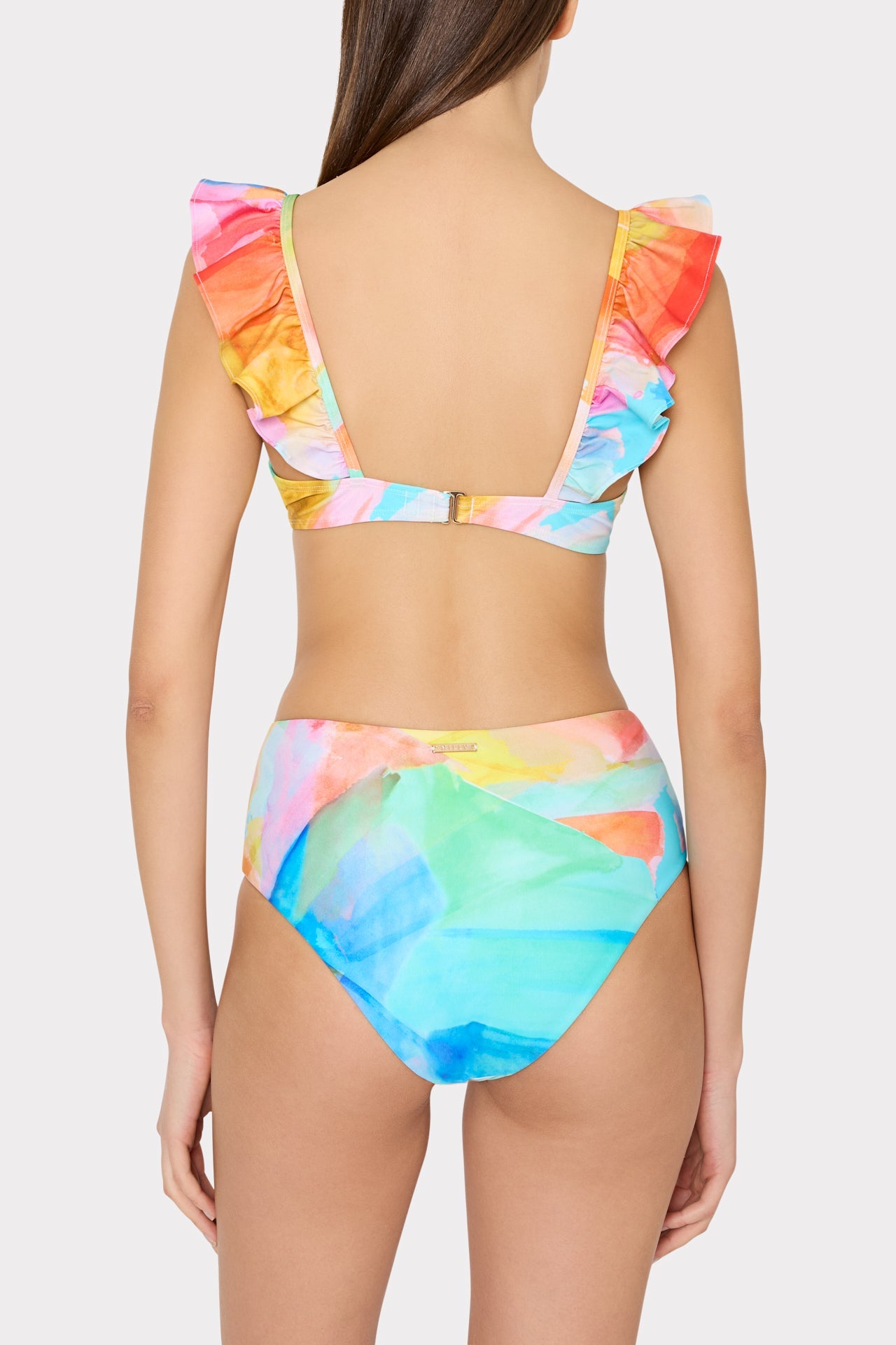 Watercolor Paint Stroke Tie Bikini Bottom - Multi