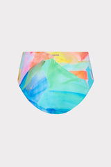 Watercolor Paint Stroke Tie Bikini Bottom - Multi