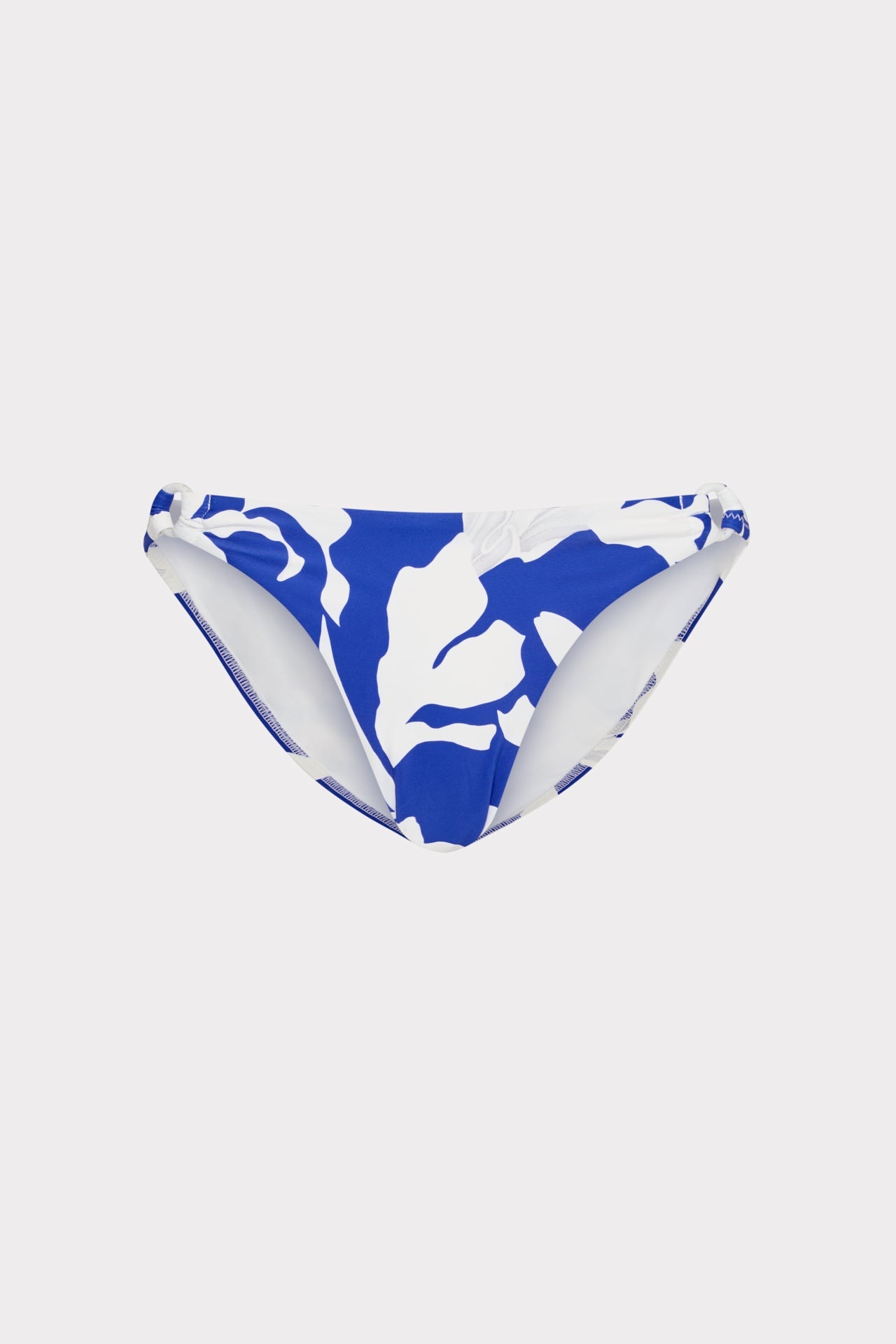 Lily Silhouette Ring Bikini Bottom - Blue/Ecru