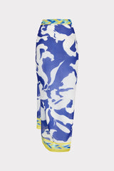 Lily Silhouette Sarong - Blue/Ecru
