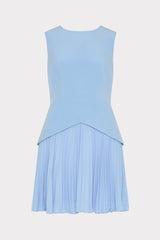 Haddy Pleated Mini Dress - Blue