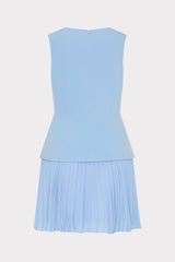 Haddy Pleated Mini Dress - Blue