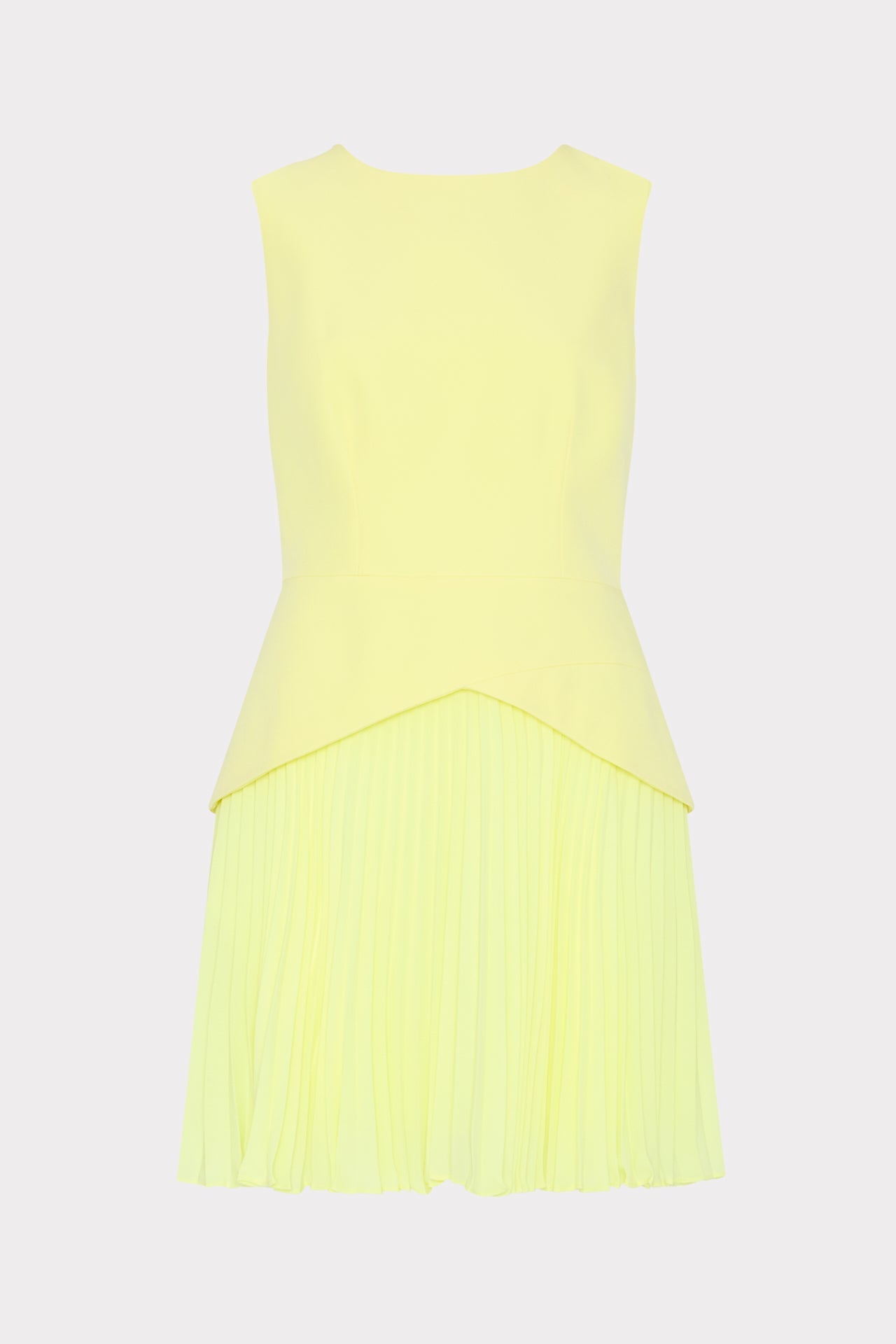 Haddy Pleated Mini Dress - Yellow
