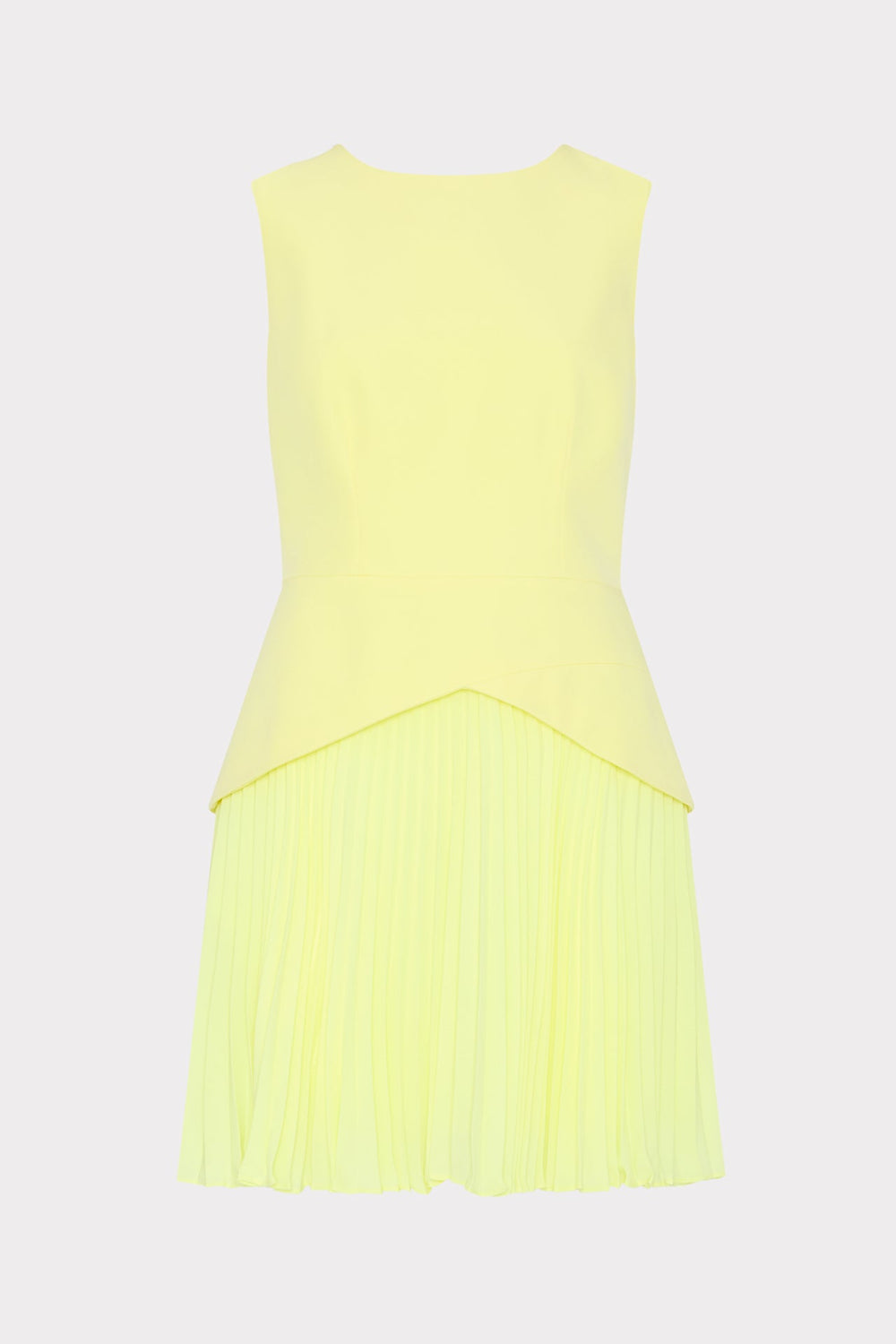 Haddy Pleated Mini Dress - Yellow