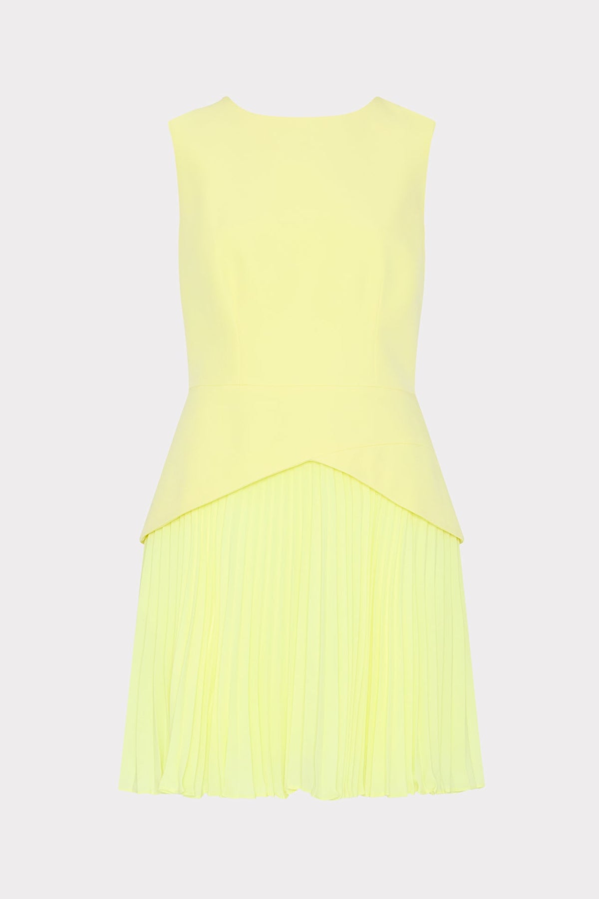 Haddy Pleated Mini Dress - Yellow