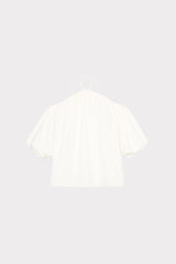 Halter Poplin Off The Shoulder Top - White