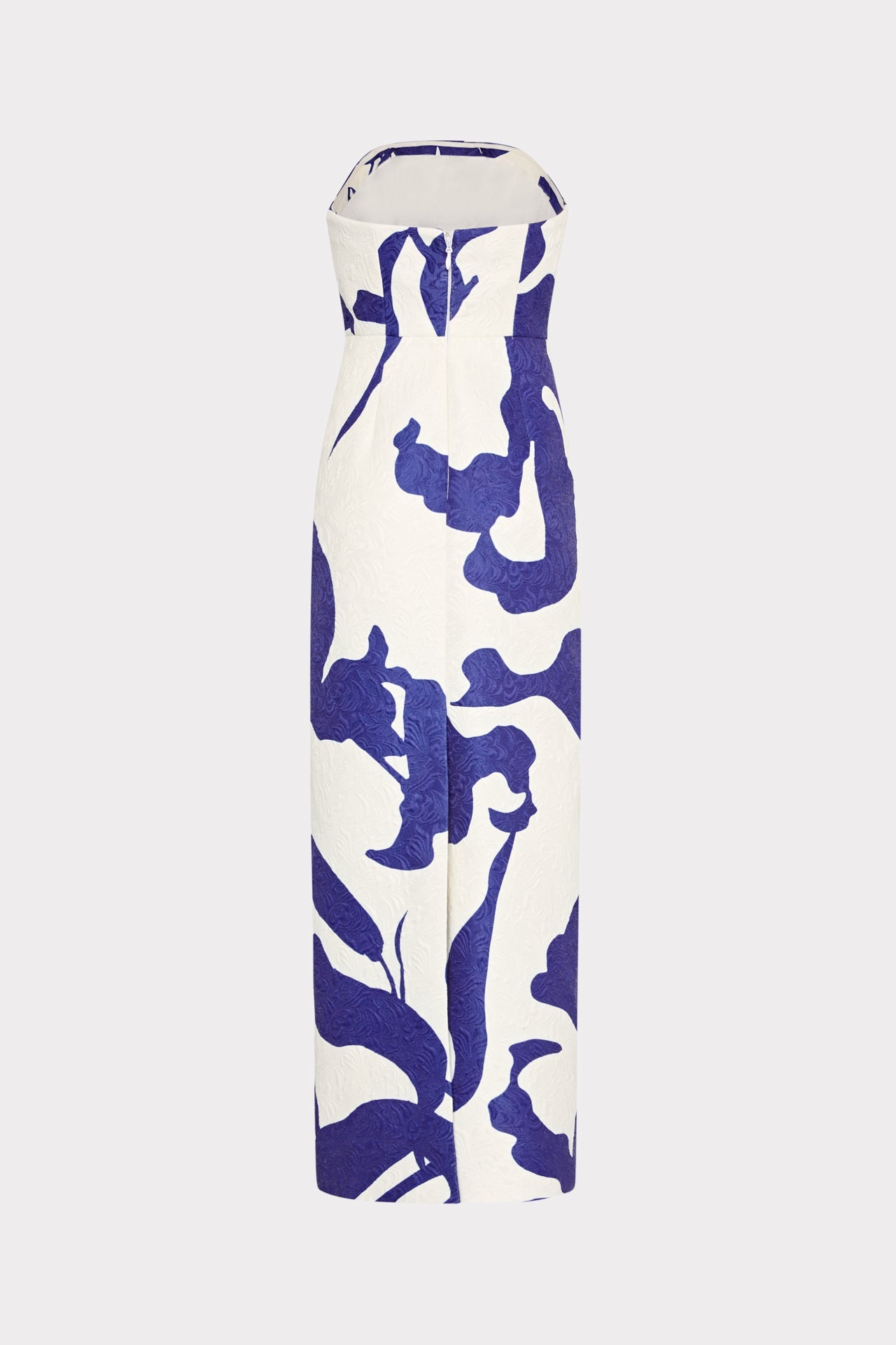 Orion Camellia Floral Jacquard Dress - Blue Multi