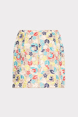 Printemps Lace Modern Mini Skirt - Yellow Multi