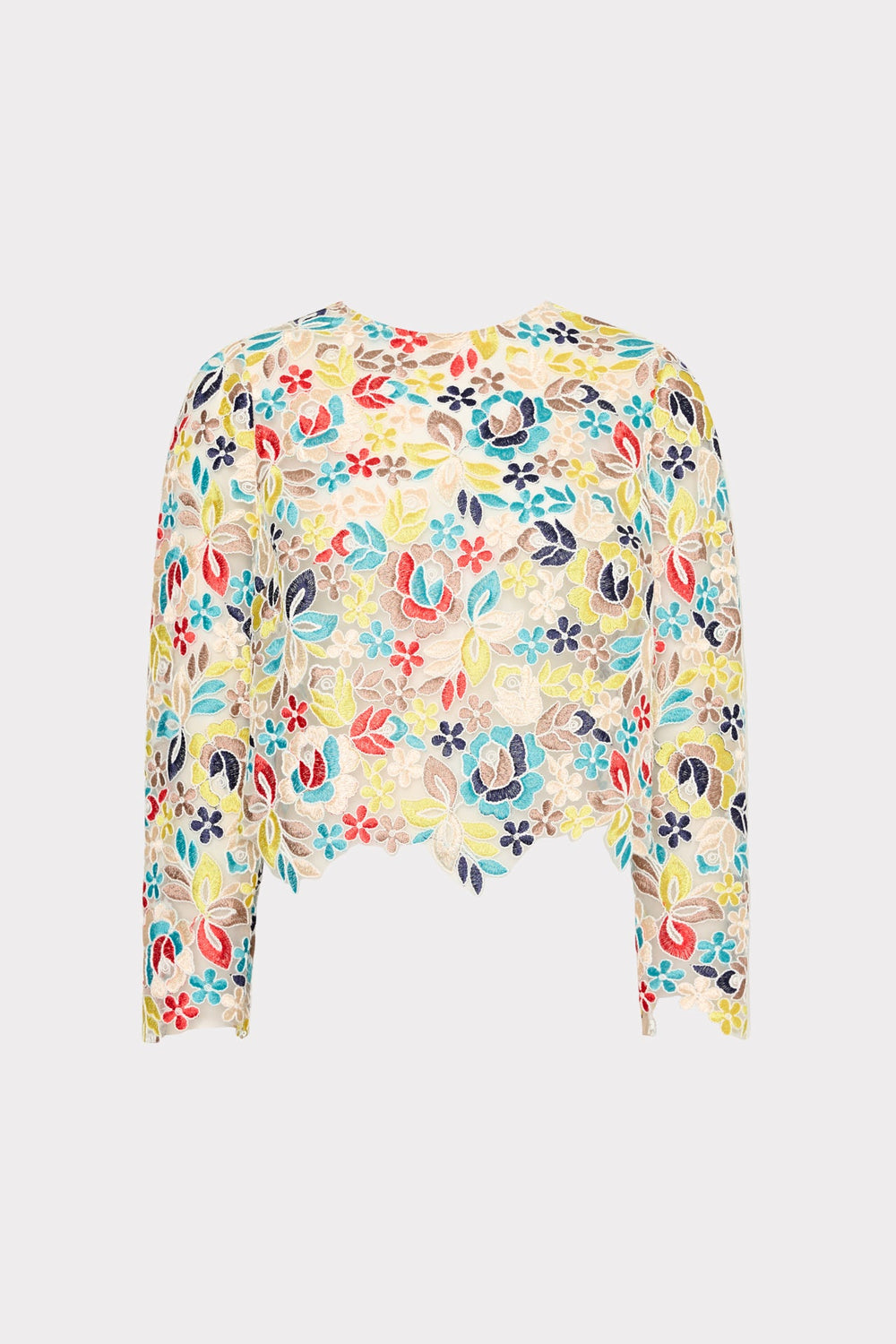 Nori Printemps Lace Long Sleeve Top - Yellow Multi