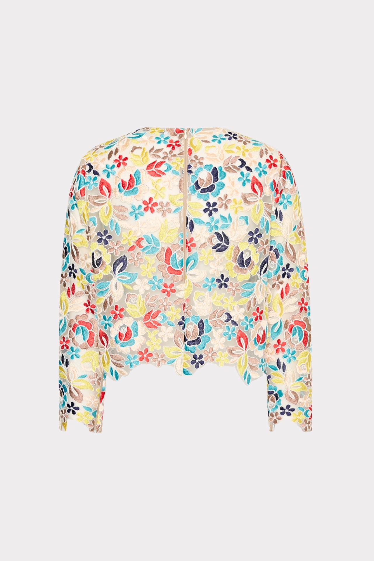 Nori Printemps Lace Long Sleeve Top - Yellow Multi