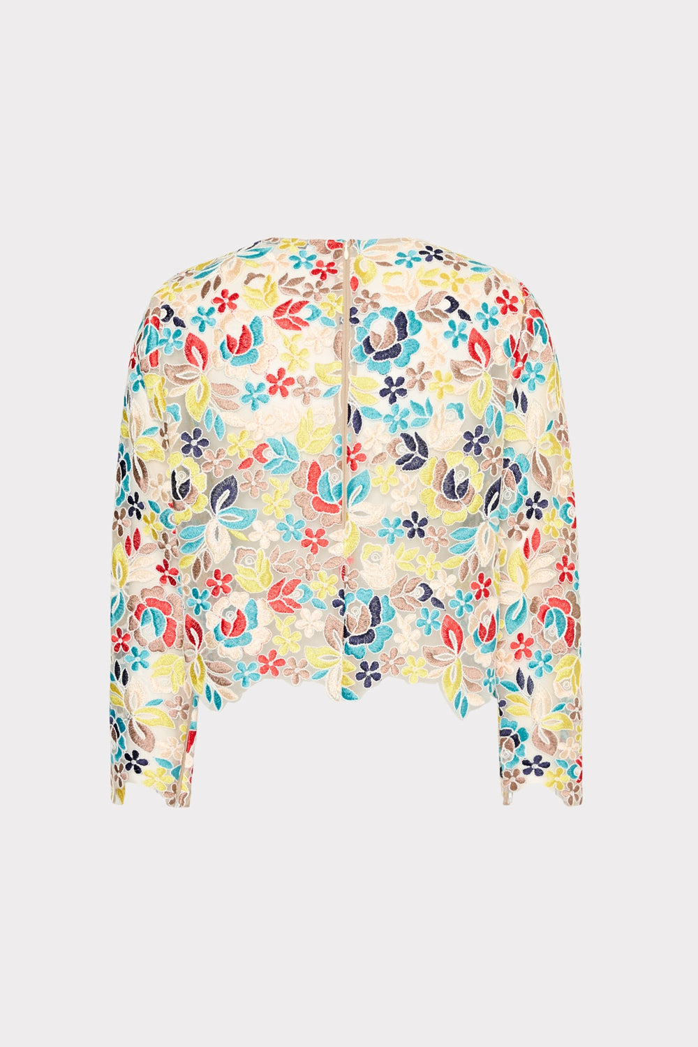 Nori Printemps Lace Long Sleeve Top - Yellow Multi