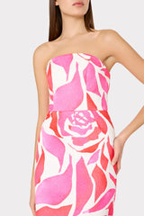 Orion Dream Rose Jacquard Dress - Magenta Multi