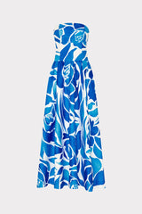 Dream Rose Jacquard Ballgown - Teal Blue Multi