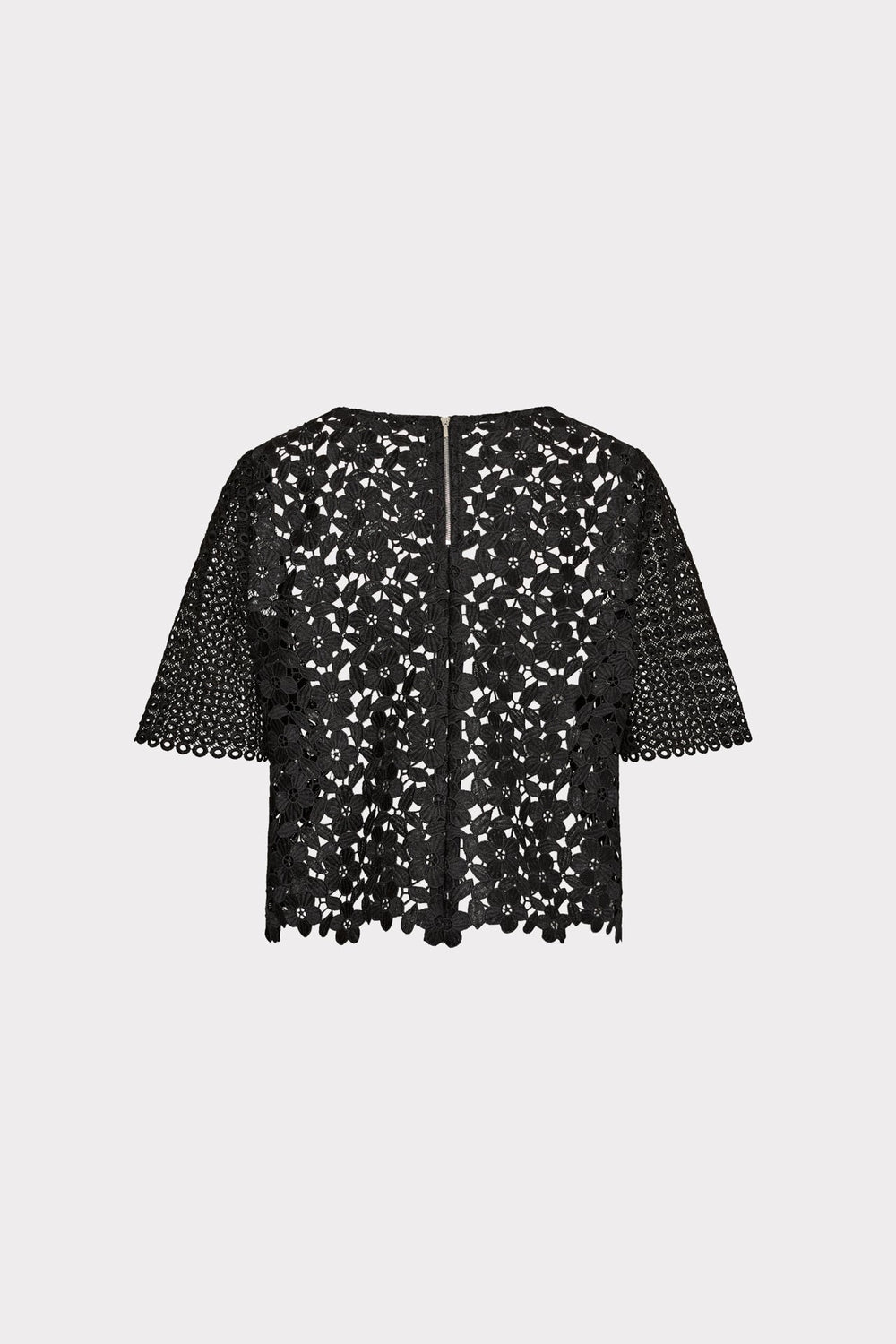 Floral Geo Combo Lace Top - Black
