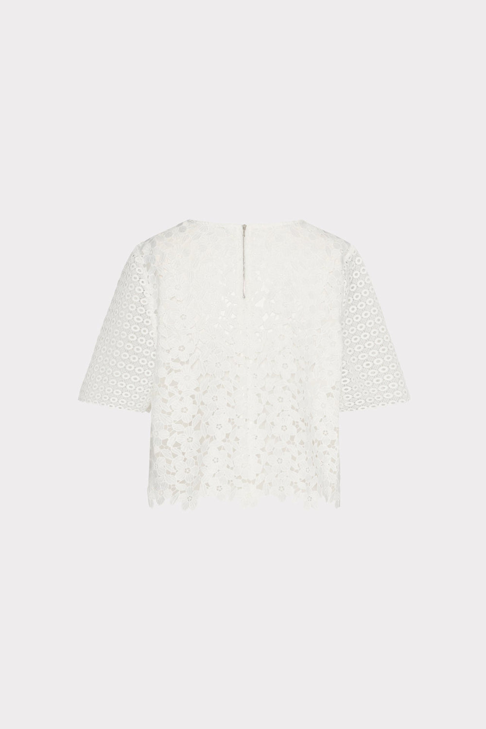 Floral Geo Combo Lace Top - White