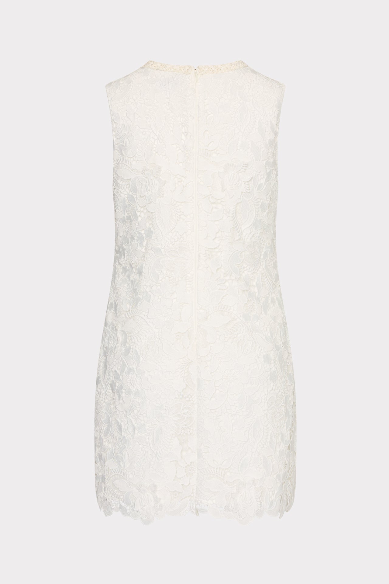 3D Garden Lace Sleeveless Mini Dress - White
