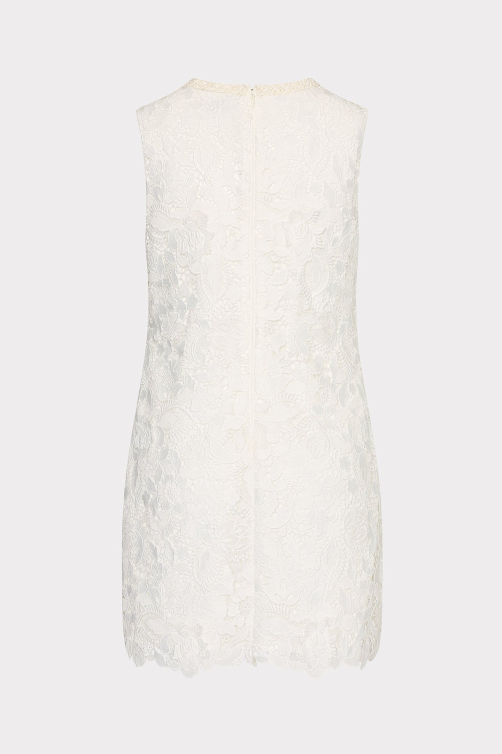 3D Garden Lace Sleeveless Mini Dress - White