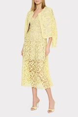 3D Garden Lace Jacket - Yellow