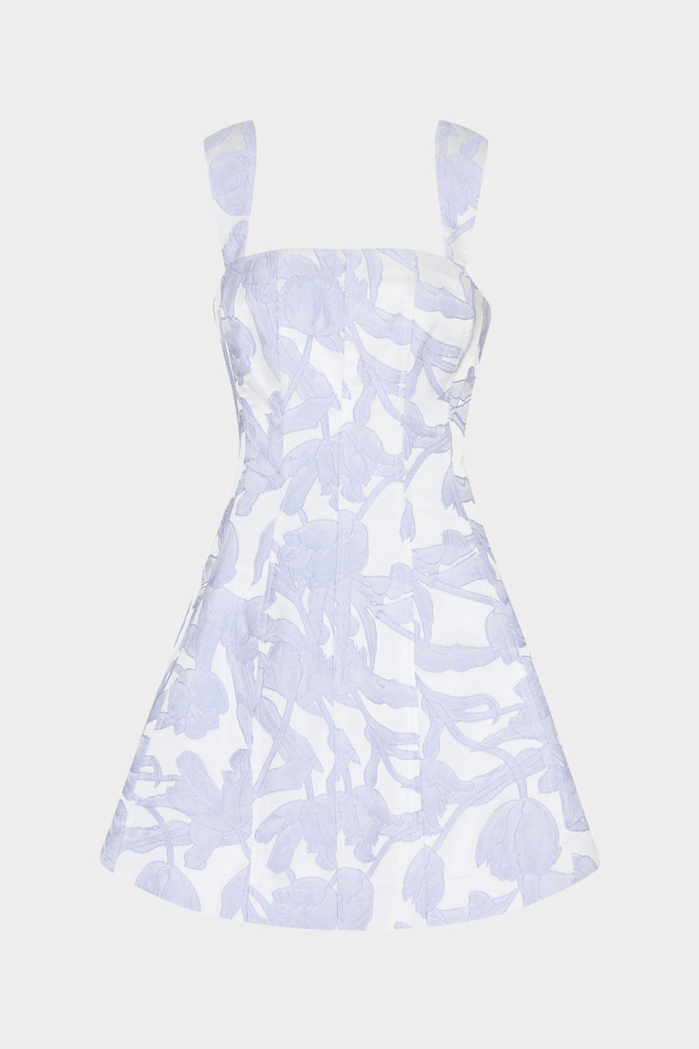 Tulip Jacquard Mini Dress - Periwinkle/Multi