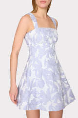 Tulip Jacquard Mini Dress - Periwinkle/Multi