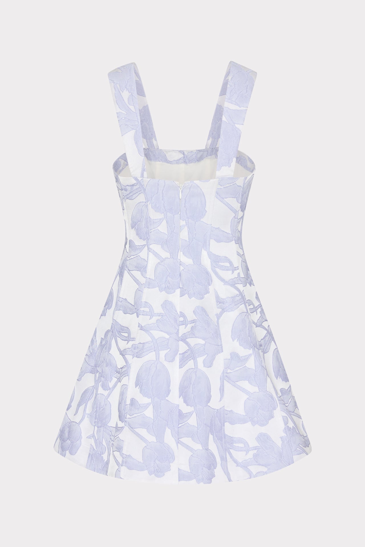 Tulip Jacquard Mini Dress - Periwinkle/Multi