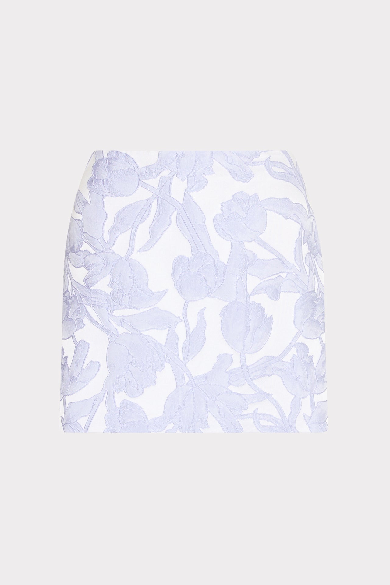 Tulip Jacquard Modern Mini Skirt - Periwinkle/Multi