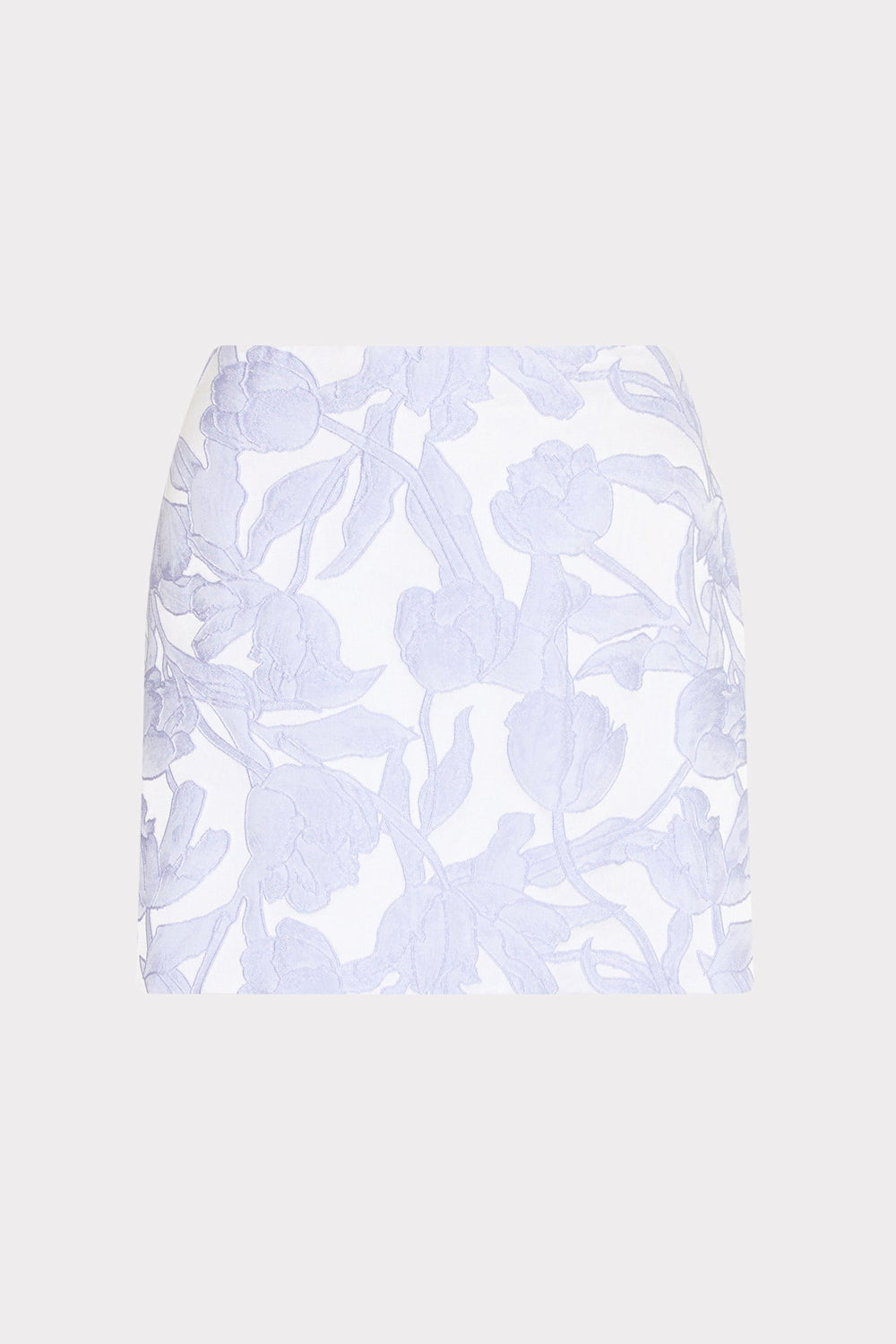 Tulip Jacquard Modern Mini Skirt - Periwinkle/Multi