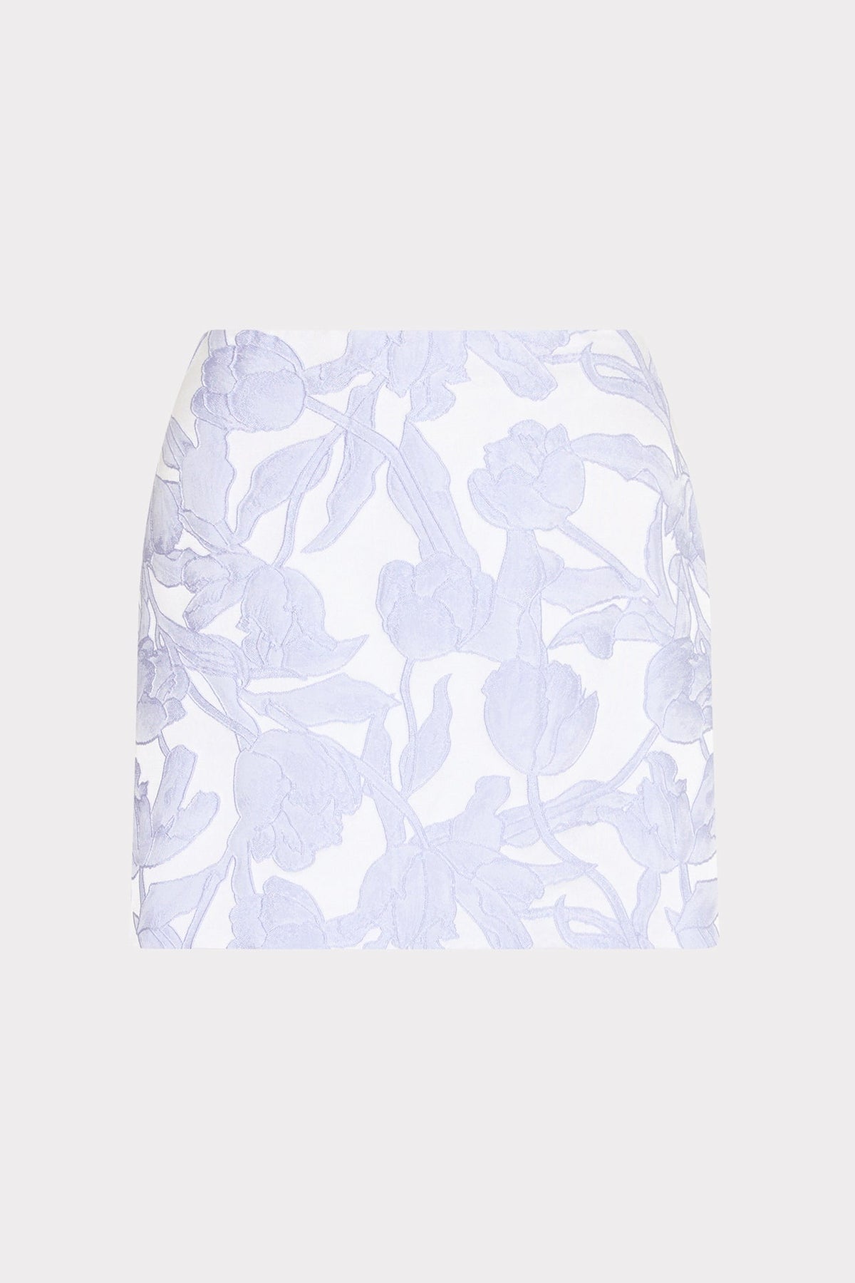 Tulip Jacquard Modern Mini Skirt - Periwinkle/Multi