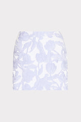 Tulip Jacquard Modern Mini Skirt - Periwinkle/Multi