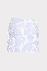 Tulip Jacquard Modern Mini Skirt - Periwinkle/Multi