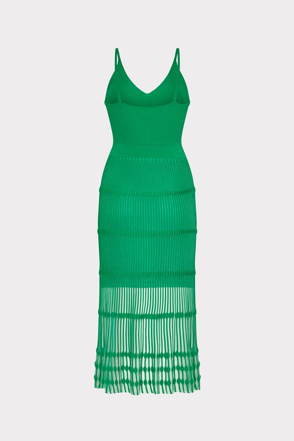 Sheer Knit Cami Dress - Green