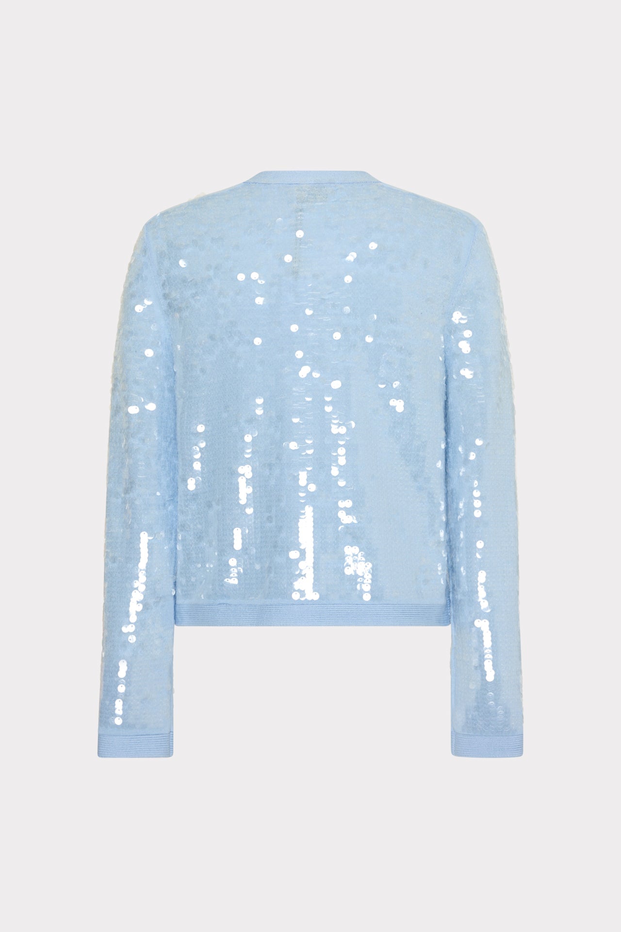 Iman Sequin Knit Cardigan - Light Blue