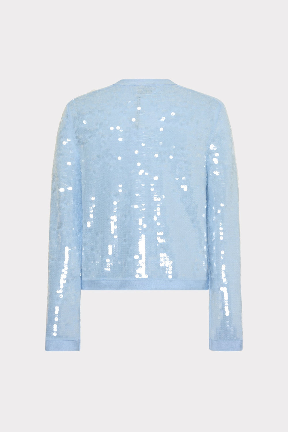 Iman Sequin Knit Cardigan - Light Blue